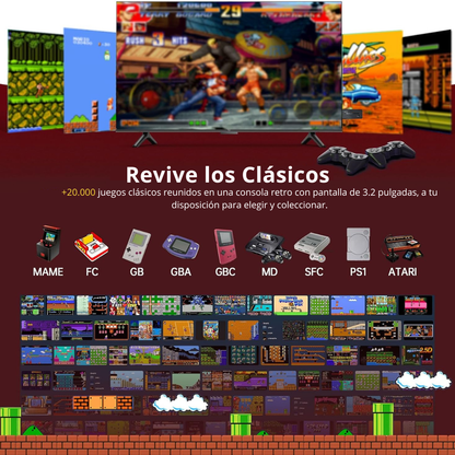 Mini Consola Retro Con Juegos Clásicos
