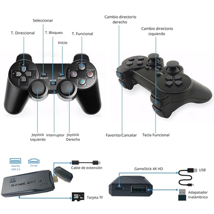 Mini Consola Retro Con Juegos Clásicos